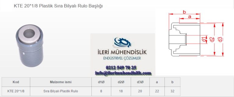 çap 20 plastik sıra bilyalı