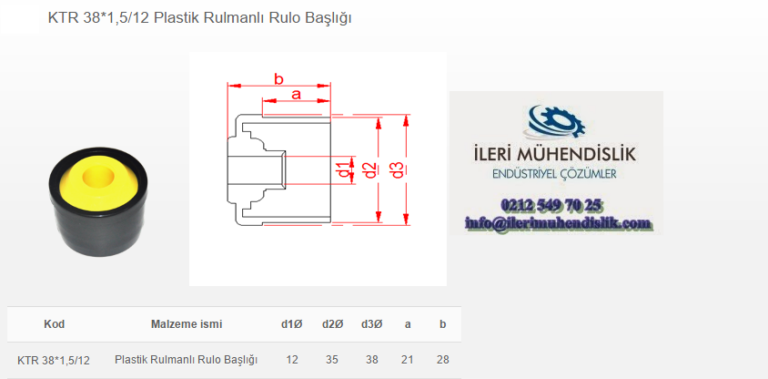 çap 38 plastik rulmanlı