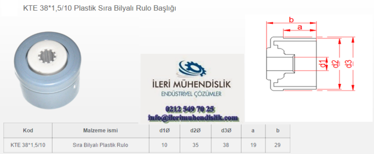 çap 38 plastik sıra bilyalı