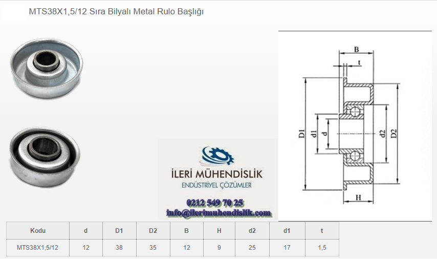 Metal Sıra Bilyalı Rulo Kapakları