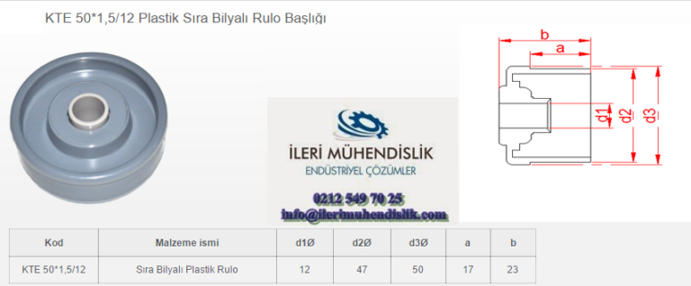 çap 50 plastik sıra bilyalı