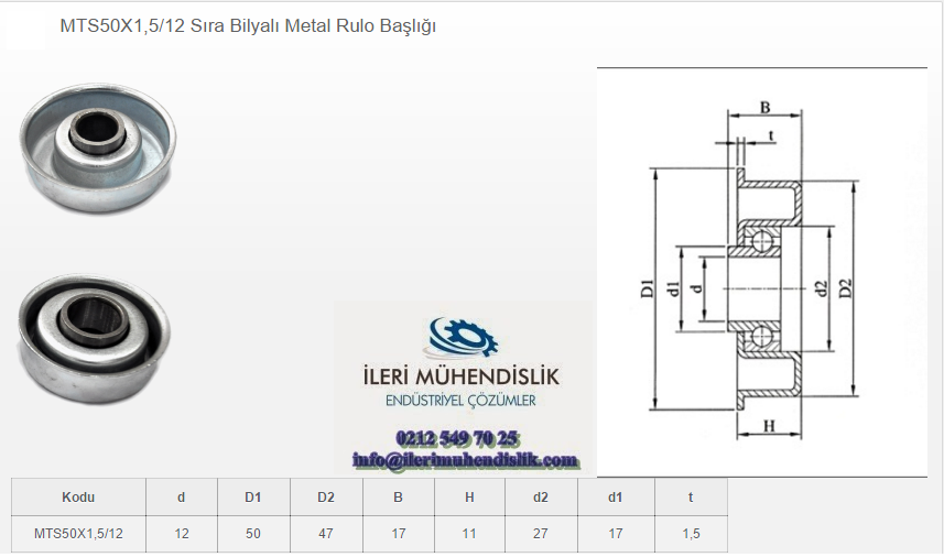 Metal Sıra Bilyalı Rulo Kapakları