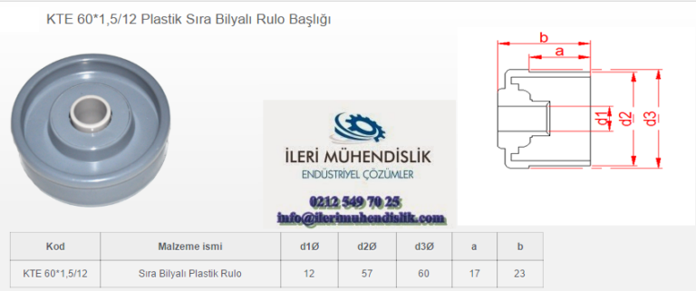 çap 60 plastik sıra bilyalı