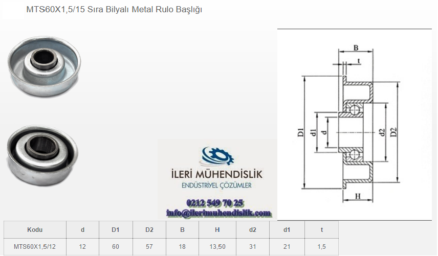 Metal Sıra Bilyalı Rulo Kapakları