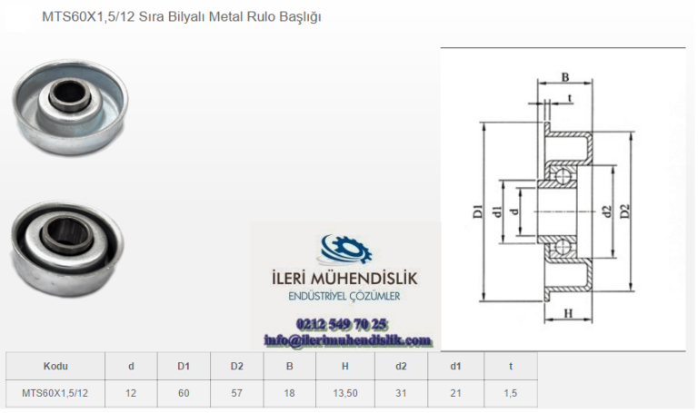 Metal Sıra Bilyalı Rulo Kapakları